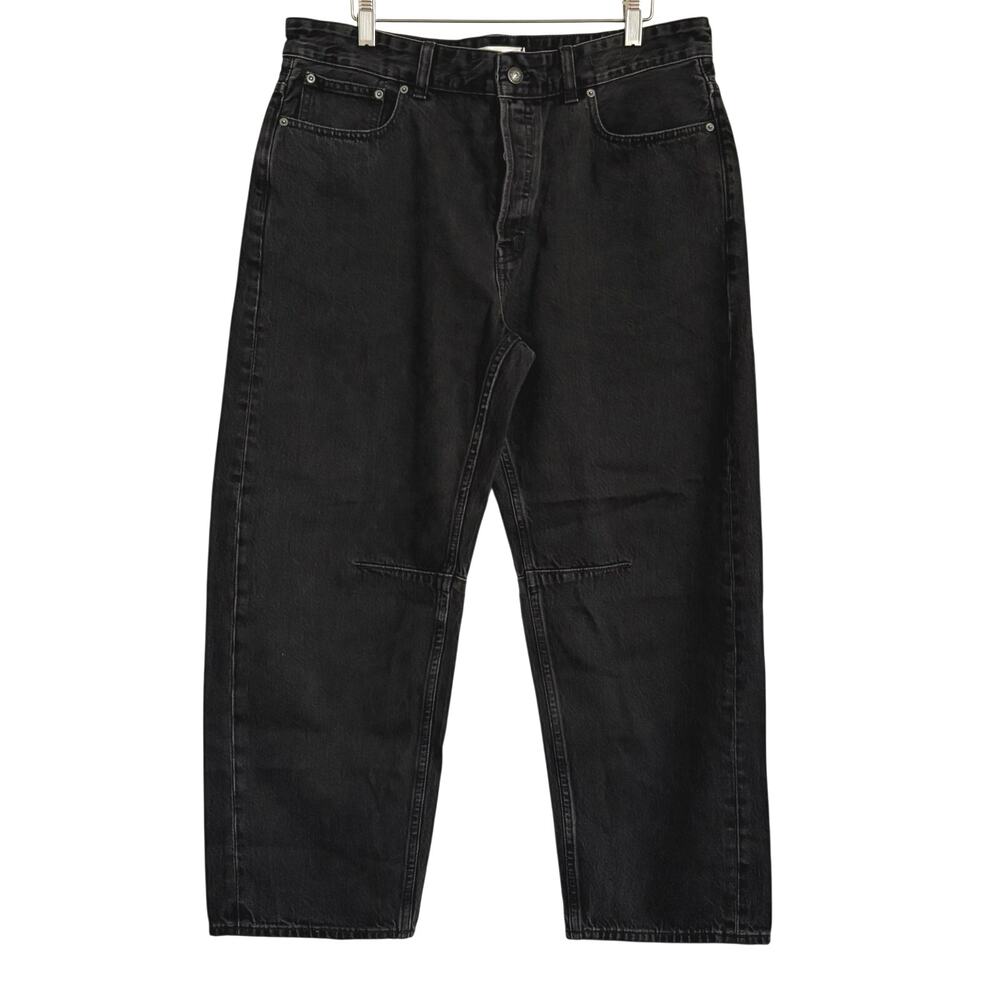 Madewell The Darted Barrel Leg Jeans Washed Black Sz 30 x 26.5 Minimalist Basic